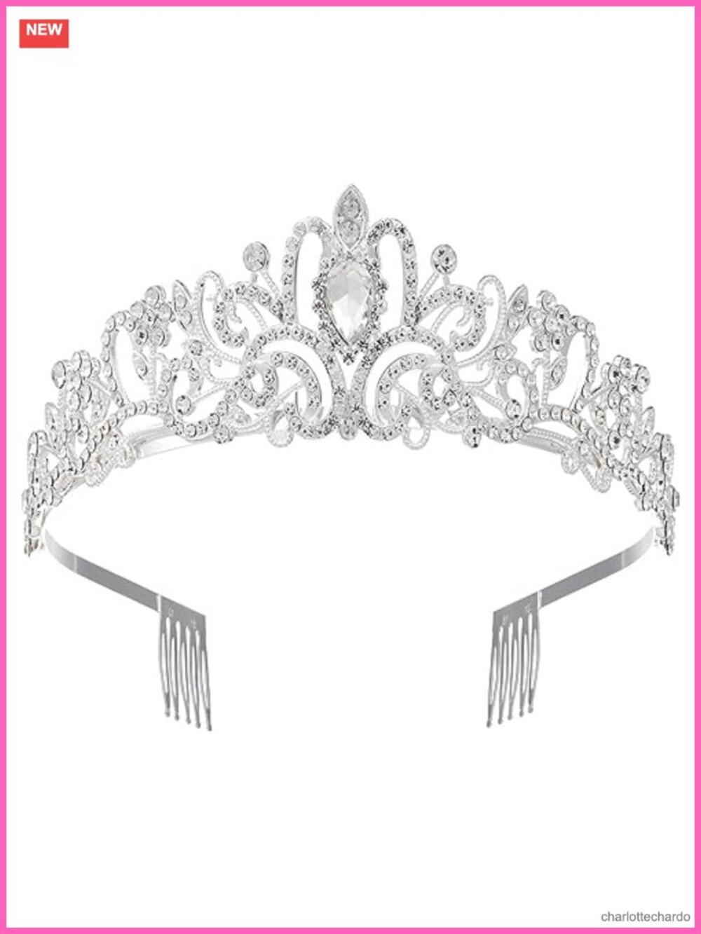 Rhinestone Crystal Tiara Crown Headband for Women Birthday Queen Princess